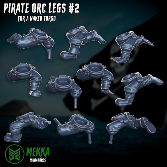 Pirate Ork Legs! Space-Faring Orkish Menace Sculpted by Mekka Miniatures, Grimdark Compatible, Scaled for Sci-Fi Miniature Wargames