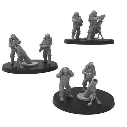 Lunar Auxilia Mortars, Semi-Modular Sci-Fi warriors by ThatEvilOne, Sci-Fi Wargames Proxy, Imperial Auxillia Army
