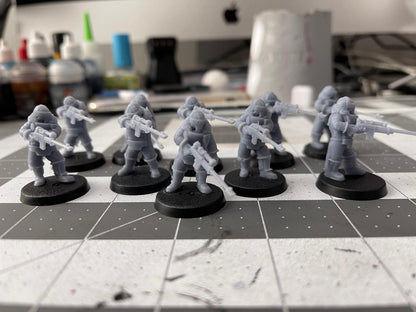 Lunar Auxilia Halfling Snipers, Semi-Modular Sci-Fi warriors by ThatEvilOne, Sci-Fi Wargames Proxy, Imperial Auxillia Army