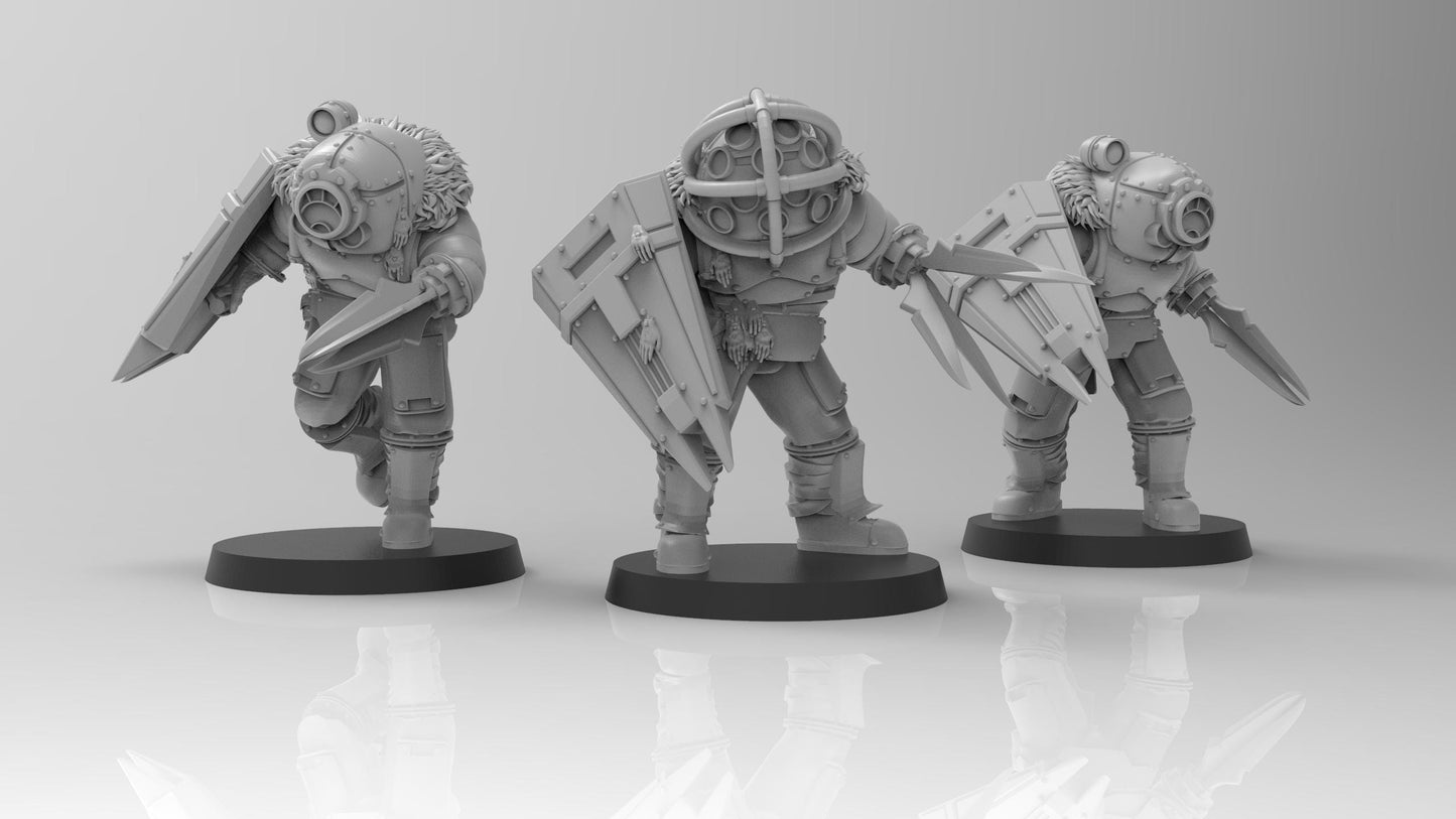 Lunar Auxilia Bruisers, Semi-Modular Sci-Fi warriors by ThatEvilOne, Sci-Fi Wargames Proxy, Imperial Auxillia Army