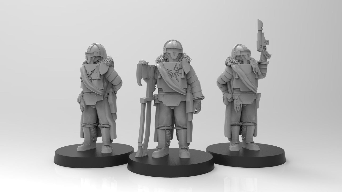 Lunar Auxilia Political Enforcers, Semi-Modular Sci-Fi warriors by ThatEvilOne, Sci-Fi Wargames Proxy, Imperial Auxillia Army