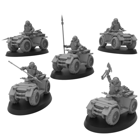 Lunar Auxilia Quad Rider ATVs, Semi-Modular Sci-Fi warriors by ThatEvilOne, Sci-fi Wargames Proxy, Imperial Auxillia Army