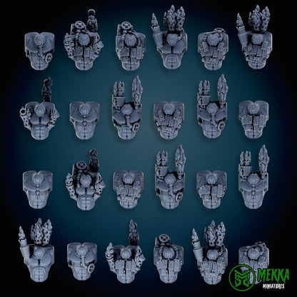 Modular Bionic Cyborks! Space-Faring Orkish Menace Sculpted by Mekka Miniatures, Grimdark Compatible, Scaled for Sci-Fi Miniature Wargames