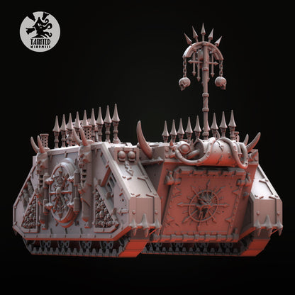 Marauder Transport Vehicle, Chaos Space Marine Transport Vehicle Sculpted by Tainted Windmill for Wargames set in the Grimdark Future