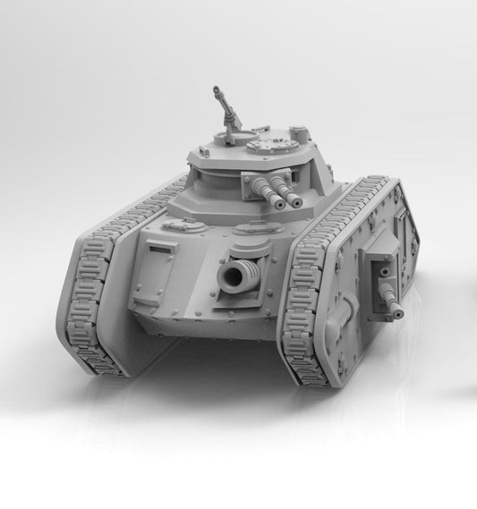 Lunar Auxilia Highwaymen Tank Modular Sci-Fi Vehicle by ThatEvilOne, Sci-fi Wargames Proxy, Imperial heretic Auxillia Super Heavy Tank