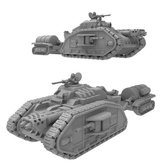 Lunar Auxilia Nero Heavy Crocodile Tank, Modular Sci-Fi Vehicle by ThatEvilOne, Sci-fi Wargames Proxy, Imperial heretic Auxillia Army