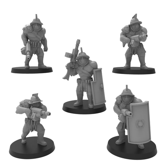 Roman Ogre Gladiators, Semi-modular Sci-Fi warriors by ThatEvilOne, Sci-fi Wargames Guard Proxy, Imperial Auxilia Army