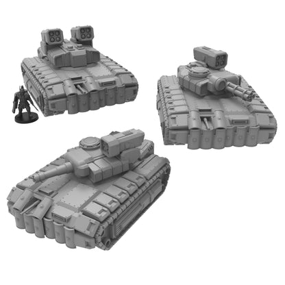 Brutus Siege Tank, Multipart modular Sci-Fi Combat Vehicle by ThatEvilOne, Sci-fi Wargames Proxy