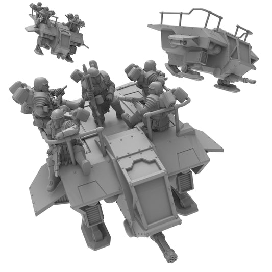 Quadriga Speeder Transport, Modular Sci-Fi Vehicles by ThatEvilOne, Sci-fi Wargames Proxy.