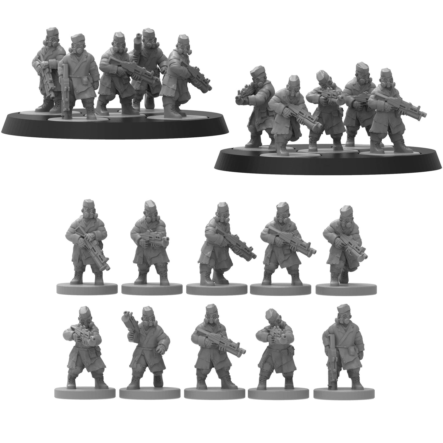 Smol Heckghost Shocktroopers, 8mm Scale Monopose Sci-Fi warriors by ThatEvilOne, Miniature Sci-Fi Wargames Proxy