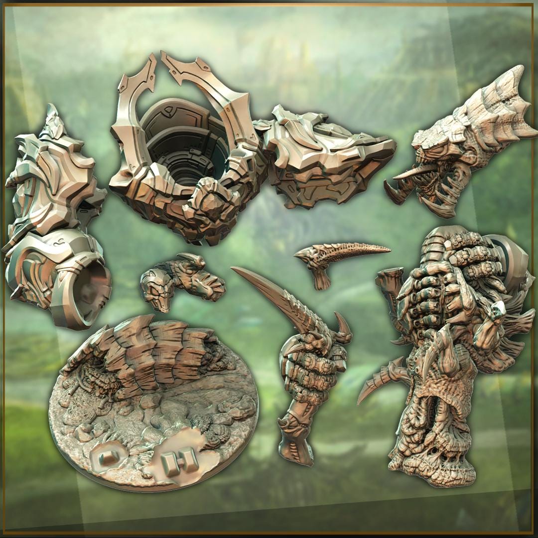 Starforged Archon vs Tyrant Slasher, Epic Clash of Monsters for Tabletop Roleplaying games by Codex Universalis