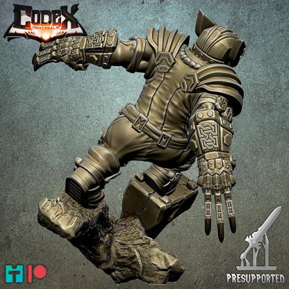 Dwogan Mithrilclaw, Dwarven Fighter Heroic Miniature for Tabletop Roleplaying games by Codex Universalis