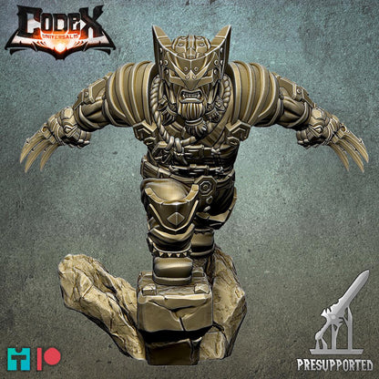 Dwogan Mithrilclaw, Dwarven Fighter Heroic Miniature for Tabletop Roleplaying games by Codex Universalis