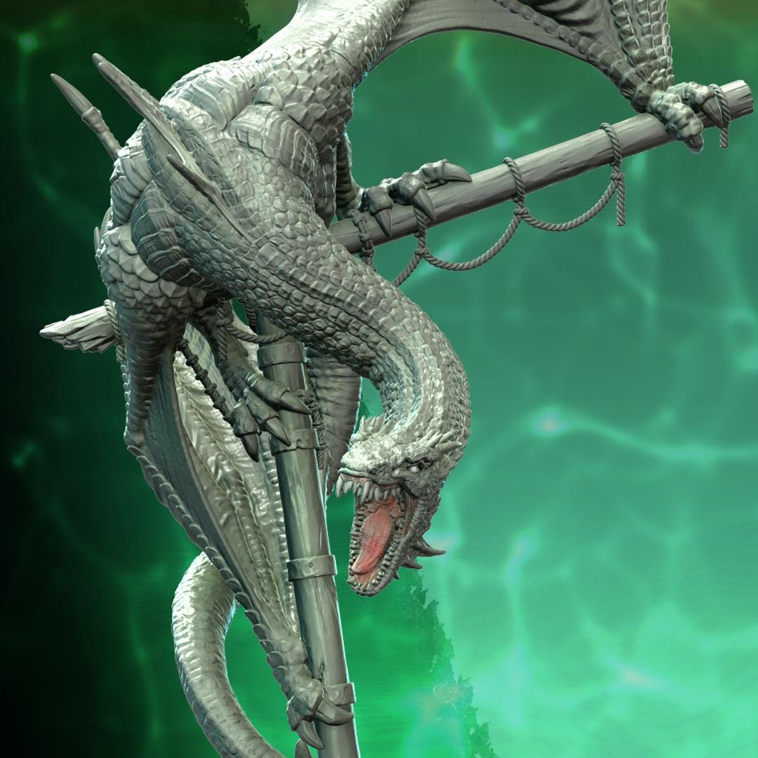 Sea Drake of Rasay, Epic Dragon Monster for Tabletop Roleplaying games by Codex Universalis