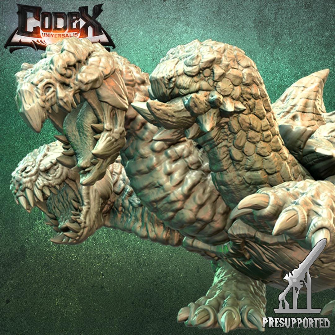 Hydra Turtle, Shielded Beast Miniature for Tabletop Roleplaying games by Codex Universalis