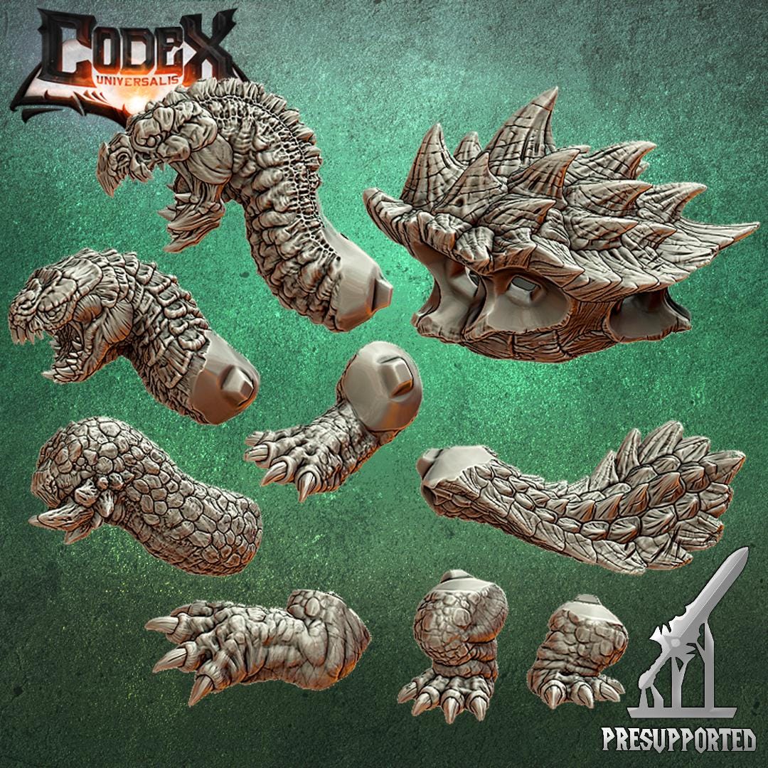 Hydra Turtle, Shielded Beast Miniature for Tabletop Roleplaying games by Codex Universalis