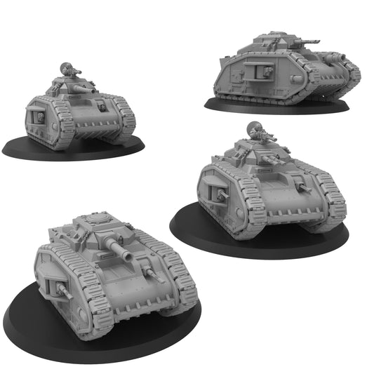 Smol Lunar Auxilia Heraclius Heavy Tank, 8mm Scale Monopose Sci-Fi warriors by ThatEvilOne, Miniature Sci-Fi Wargames Proxy