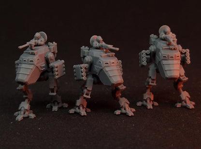Smol Lunar Heavy Combat Walker, 8mm Scale Monopose Sci-Fi warriors by ThatEvilOne, Miniature Sci-Fi Wargames Proxy