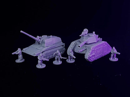 Smol Lunar Auxilia Brigand Tank, 8mm Scale Monopose Sci-Fi warriors by ThatEvilOne, Miniature Sci-Fi Wargames Proxy