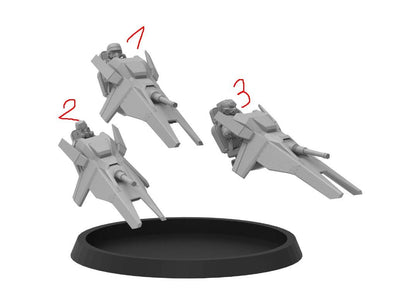 Smol Heckghost Jetbikes, 8mm Scale Monopose Sci-Fi warriors by ThatEvilOne, Miniature Sci-Fi Wargames Proxy