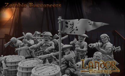 Zombie Buccaneers, Modular Undead Swashbucklers by Landor Miniatures! Vampire Coast for Fantasy Wargames