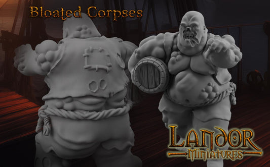 Bloated Corpses, Modular Undead Swashbucklers by Landor Miniatures! Vampire Coast for Fantasy Wargames