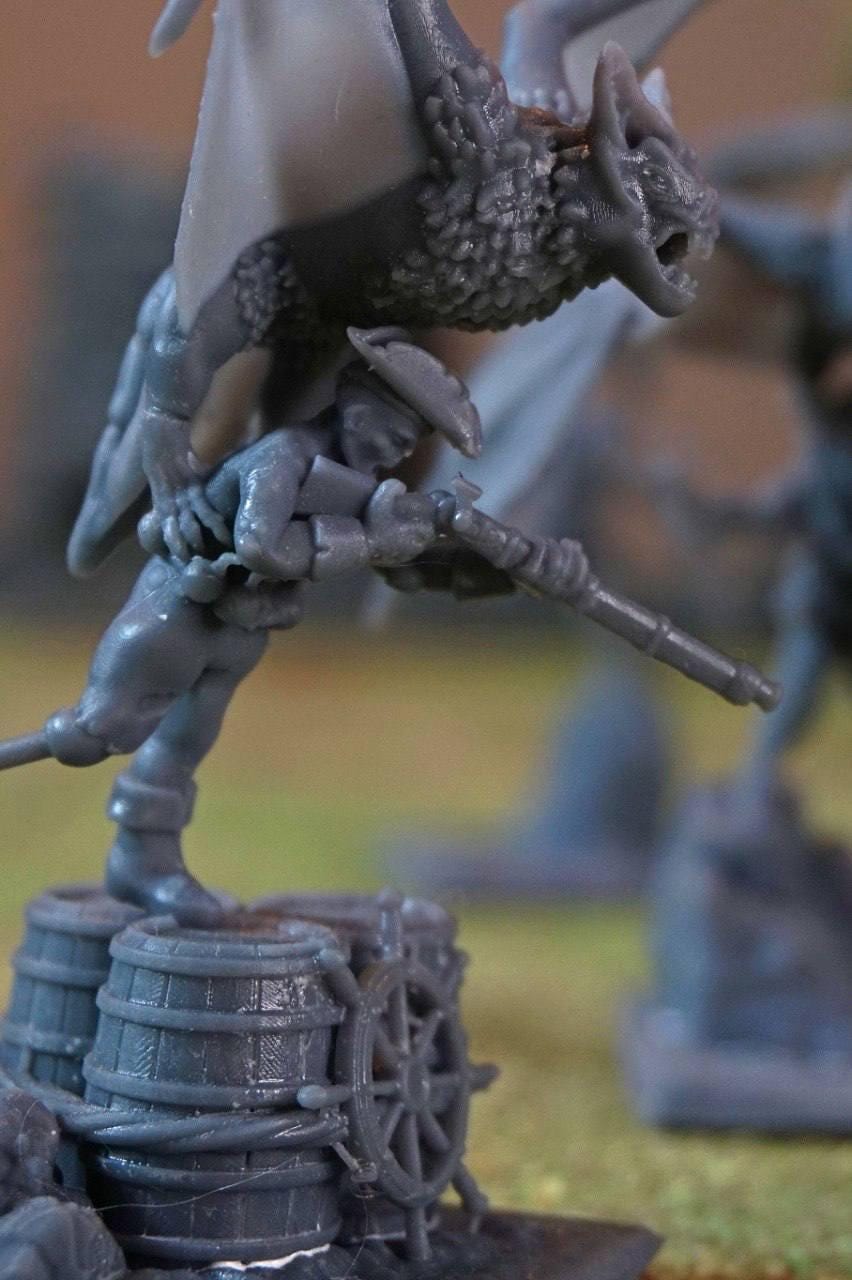 Flying zombie buccaneers, Modular Undead Swashbucklers by Landor Miniatures! Vampire Coast for Fantasy Wargames