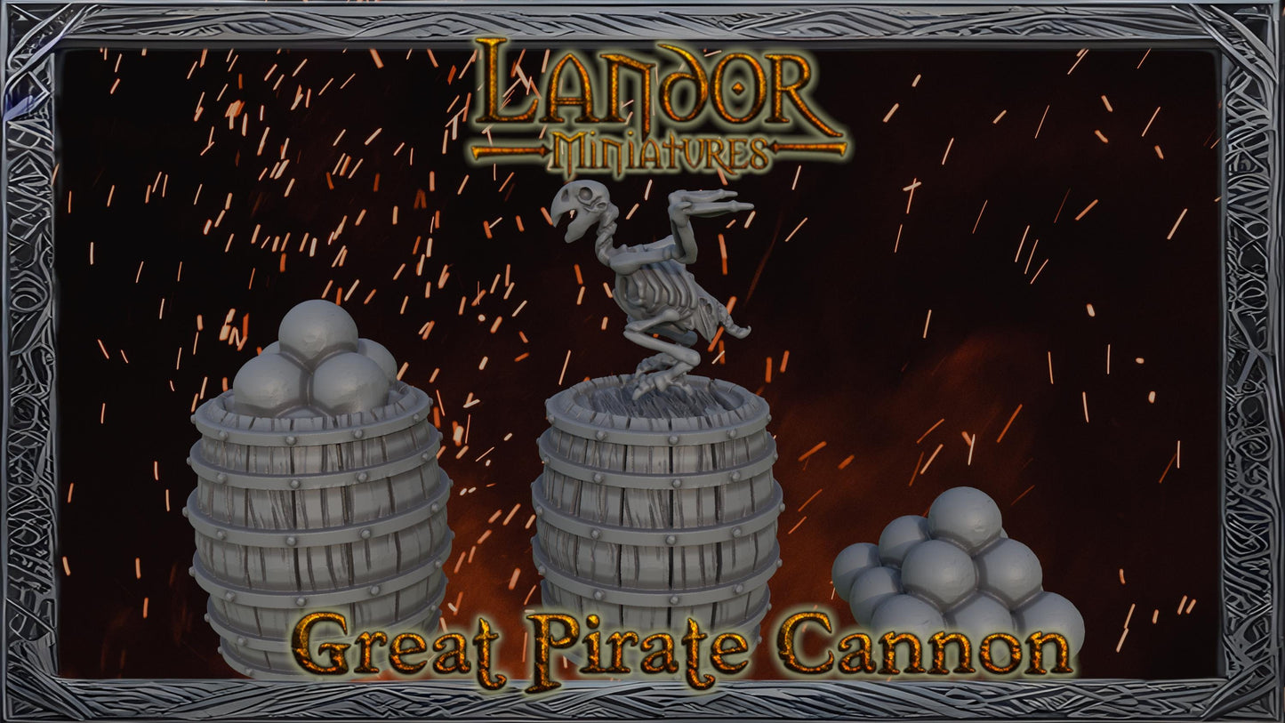 Great Pirate Cannon, Modular Undead Swashbucklers by Landor Miniatures! Vampire Coast for Fantasy Wargames