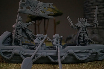 Pirate Rowboat, Modular Undead Swashbucklers by Landor Miniatures! Vampire Coast for Fantasy Wargames
