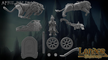 Royal Guard Chariot, Modular High Elven miniatures by Landor Miniatures! High Elves for Fantasy Wargames