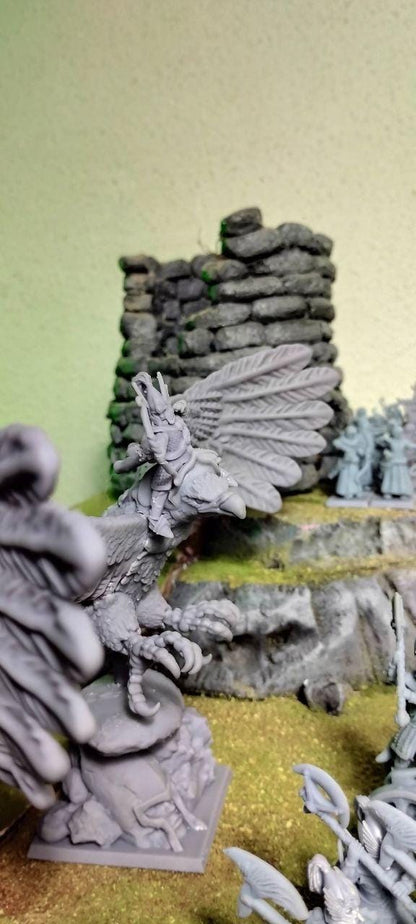 Hero on giant eagle, Modular High Elven miniatures by Landor Miniatures! High Elves for Fantasy Wargames