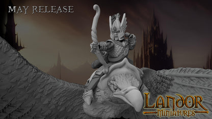 Hero on giant eagle, Modular High Elven miniatures by Landor Miniatures! High Elves for Fantasy Wargames