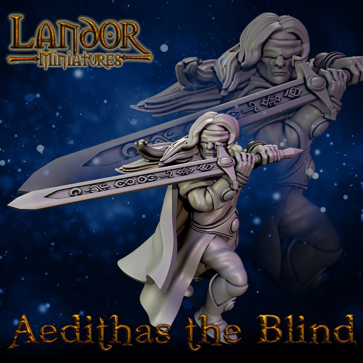Aedithas the Blind, Modular High Elven miniatures by Landor Miniatures! High Elves for Fantasy Wargames