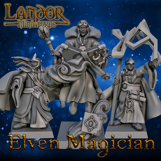 High Elven Mages, Modular High Elven miniatures by Landor Miniatures! High Elves for Fantasy Wargames
