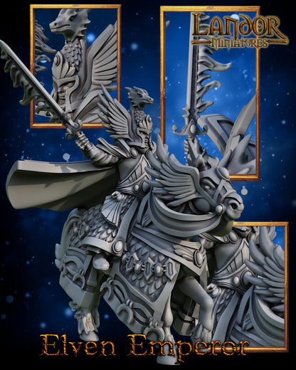 Great Elven Emperor, Modular High Elven miniatures by Landor Miniatures! High Elves for Fantasy Wargames