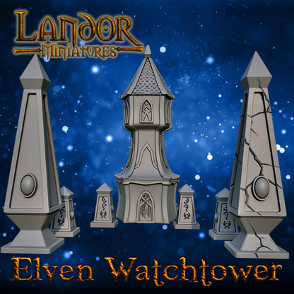 Elven Watchtower, Modular High Elven Terrain by Landor Miniatures! High Elves for Fantasy Wargames