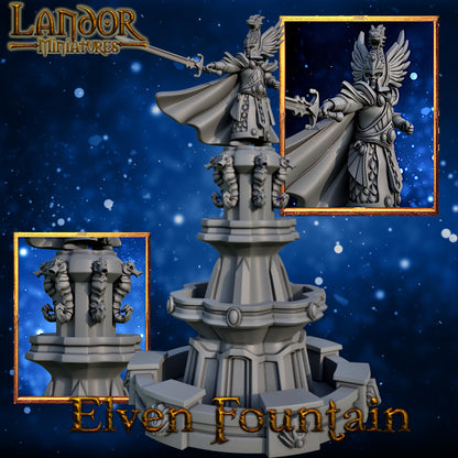 Elven Fountain, Modular High Elven Terrain by Landor Miniatures! High Elves for Fantasy Wargames