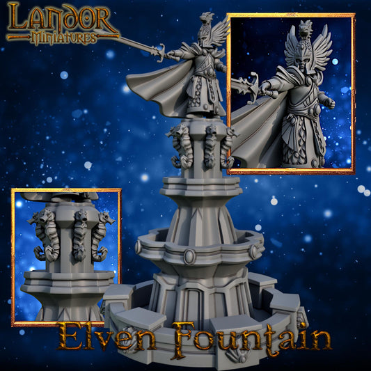 Elven Fountain, Modular High Elven Terrain by Landor Miniatures! High Elves for Fantasy Wargames