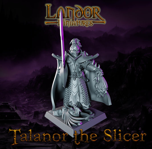 Talanor the Slicer, Modular Dark Elven miniatures by Landor Miniatures! Dark Elves for Fantasy Wargames