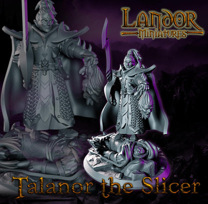 Talanor the Slicer, Modular Dark Elven miniatures by Landor Miniatures! Dark Elves for Fantasy Wargames