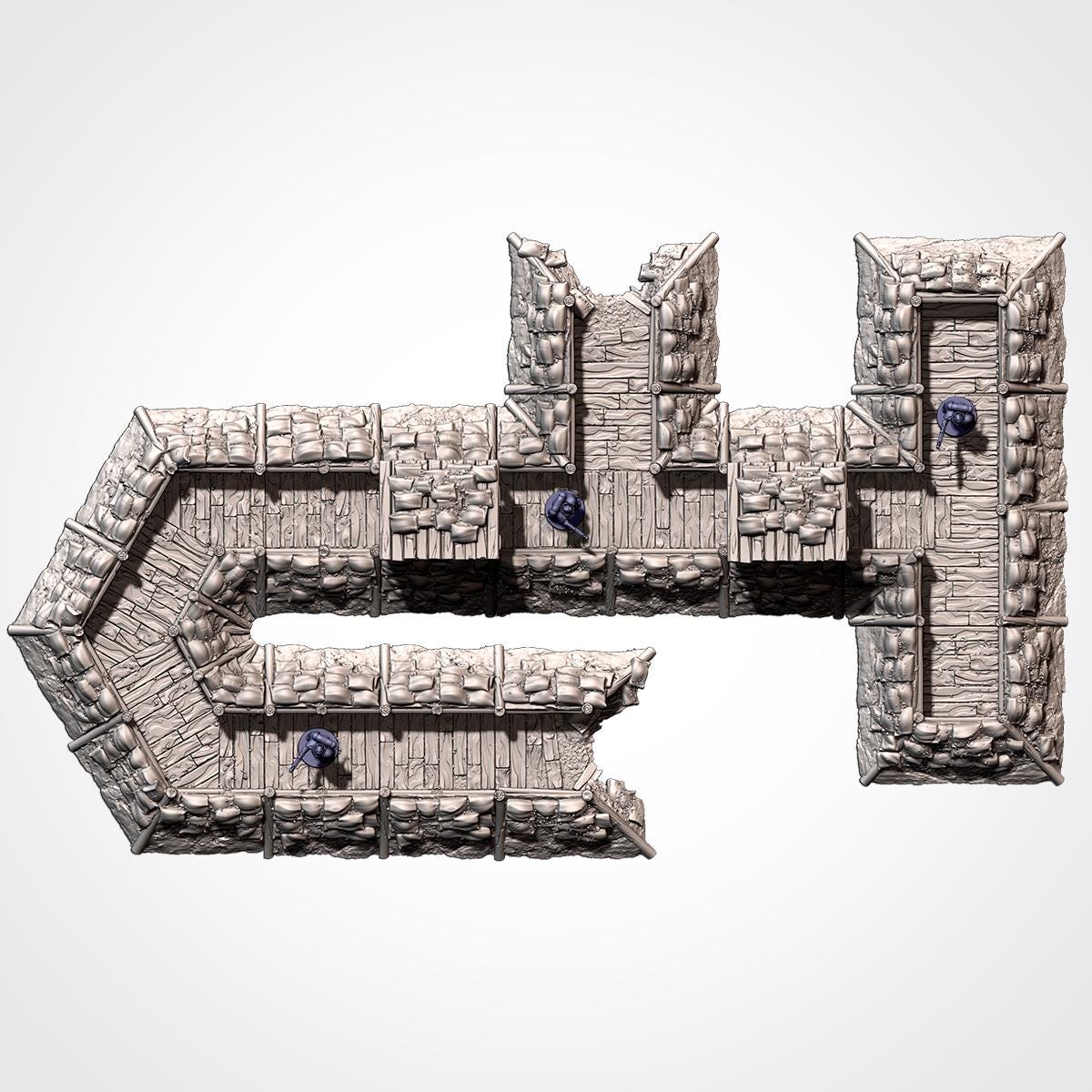 MODULAR TRENCHES WWII Trench Terrain Set, Perfect for Tabletop Wargames