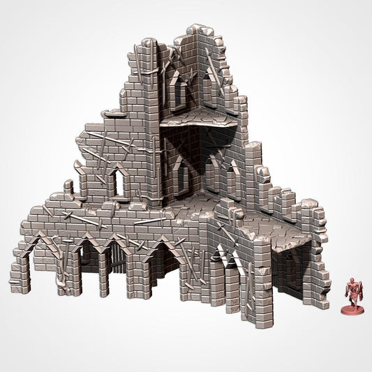 Modular CURSED FORTRESS by Txarli Factory Fantasy Terrain Ruined Castle Set, Perfect for Tabletop Wargames