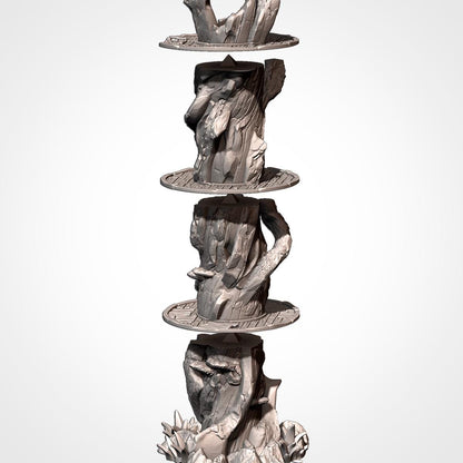 MODULAR GIANT TREES Txarli Factory Forest Hideout Modular Terrain Set, Perfect for Tabletop Wargames