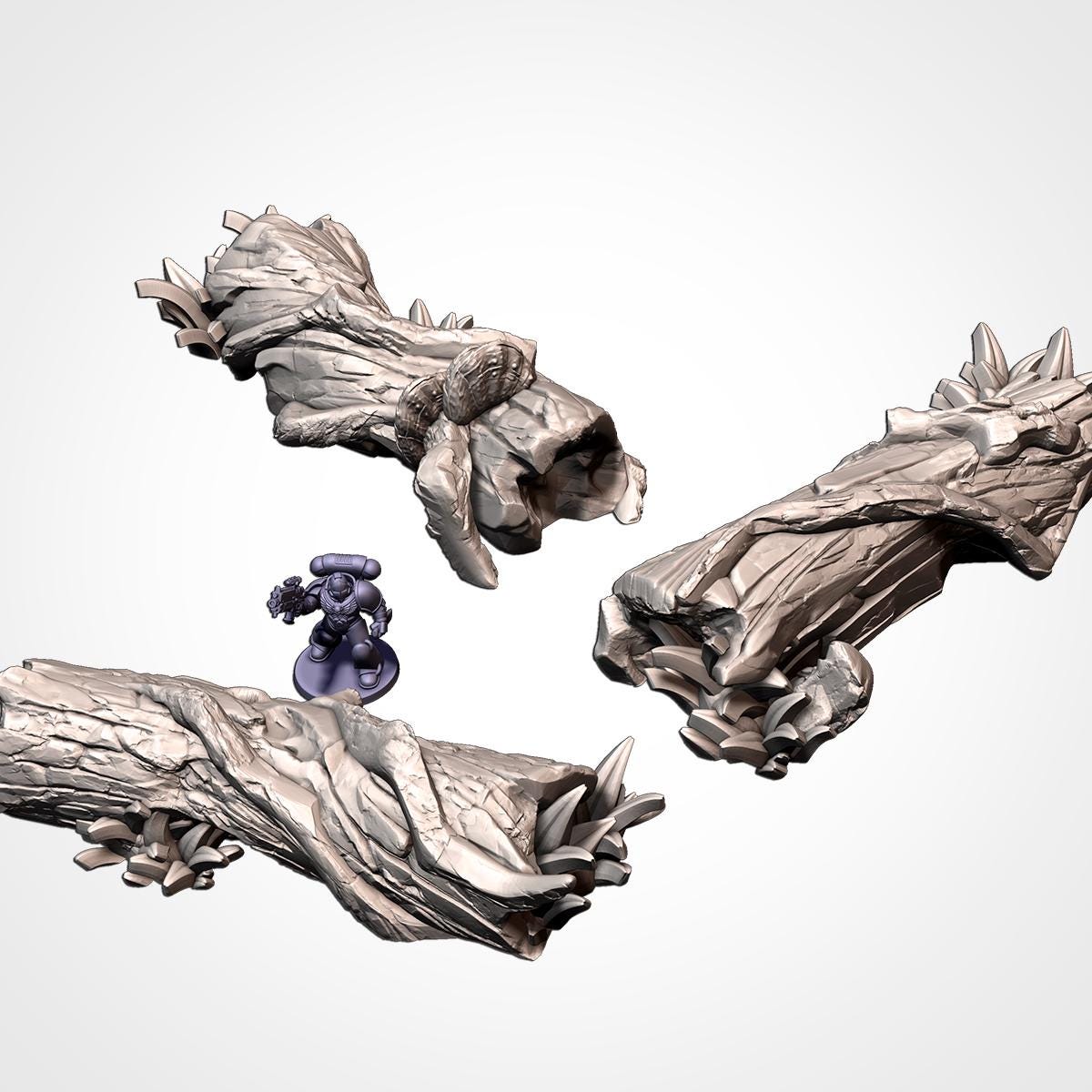 MODULAR GIANT TREES Txarli Factory Forest Hideout Modular Terrain Set, Perfect for Tabletop Wargames