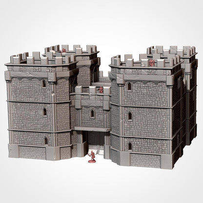Modular CASTLE / STRONGHOLD by Txarli Factory Fantasy Terrain Ruined Castle Set, Perfect for Tabletop Wargames