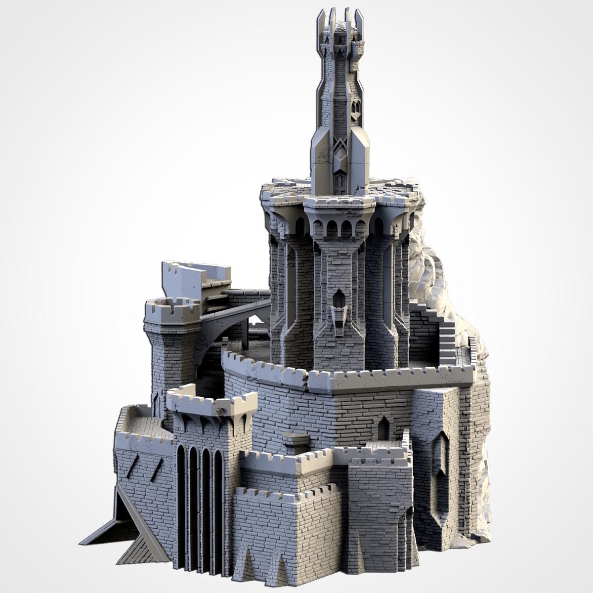 Modular DARK FORTRESS by Txarli Factory Fantasy Terrain Ruined Castle Set, Perfect for Tabletop Wargames