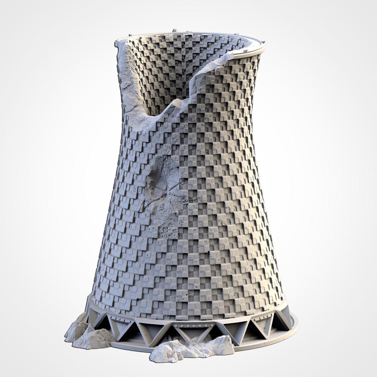 Modular NUCLEAR PLANTS Txarli Factory Sci-Fi Building modular Industrial Set, Perfect for Tabletop Wargames