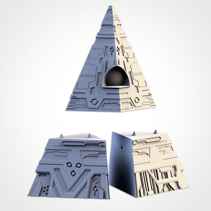 XENO PYRAMIDS 02 Modular Wargaming Space Pharaoh World Terrain by Txarli Factory for Tabletop Wargames