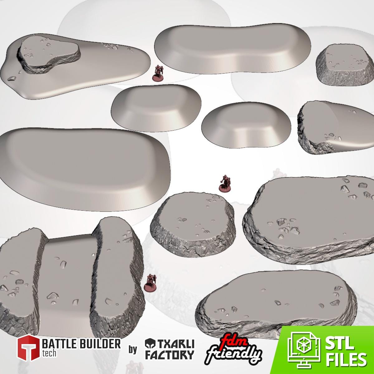 CLASSIC HILLS Modular Wargaming Hill Terrain by Txarli Factory for Tabletop Wargames