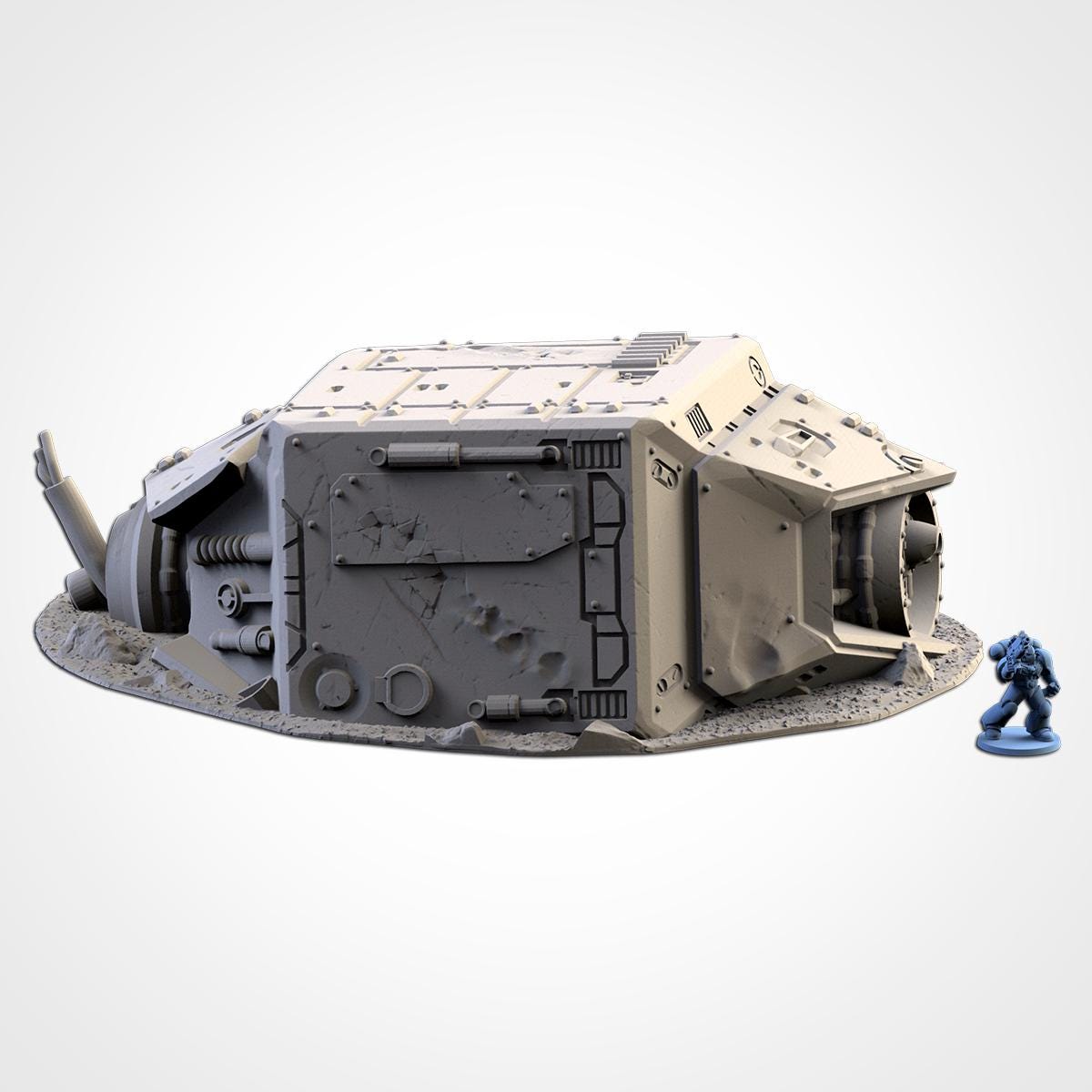 Modular CRASHED ROBOT DOG Txarli Factory Sci-Fi modular Wreckage Set, Perfect for Tabletop Wargames